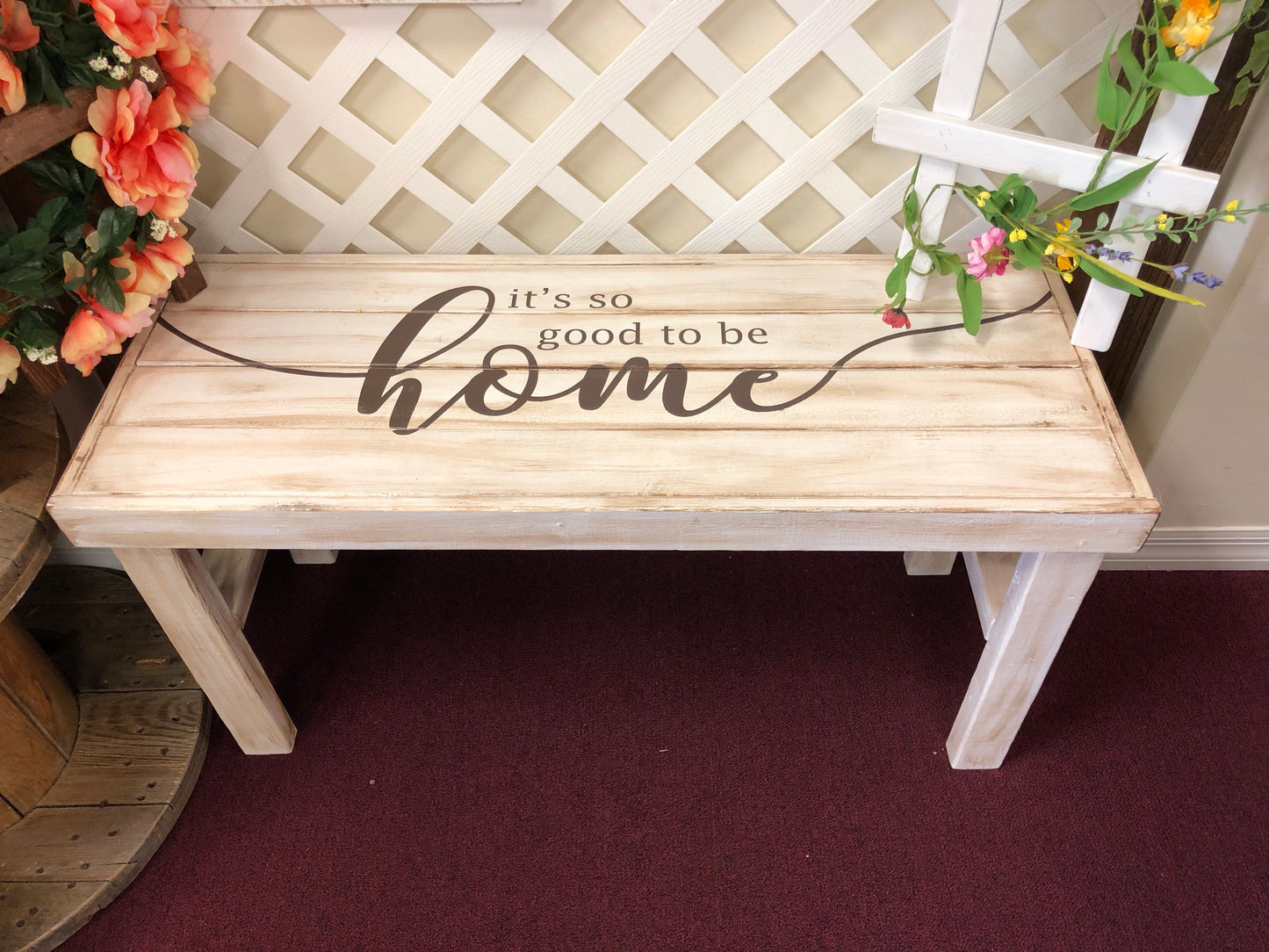 It's So Good To Be Home Bench