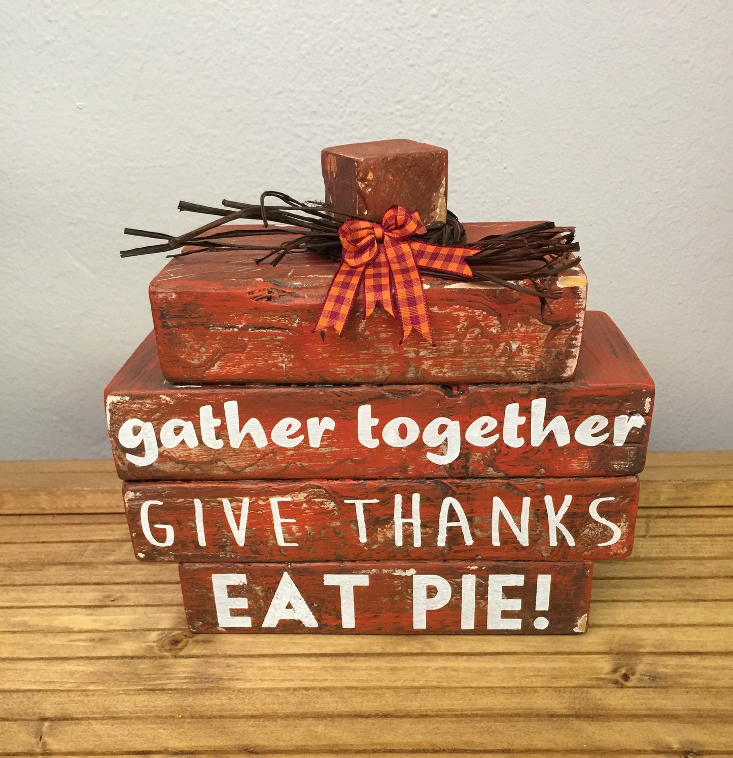 Wood Block Pumpkin