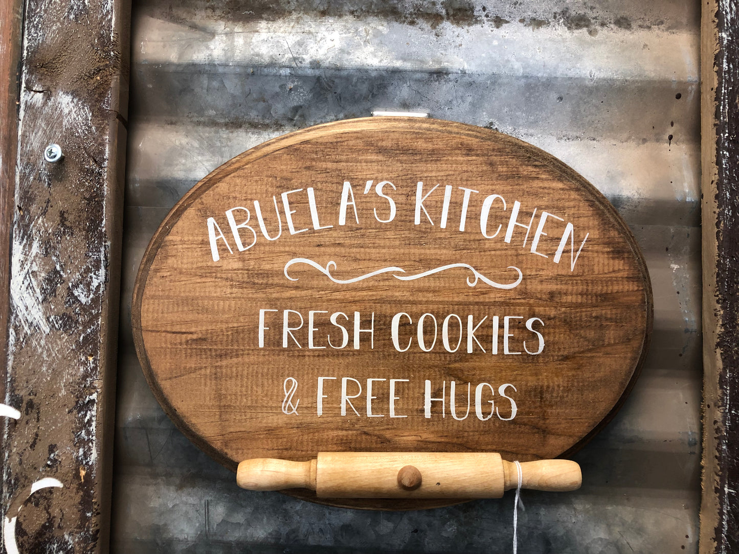 Fresh Cookies & Free Hugs Oval Kitchen signs