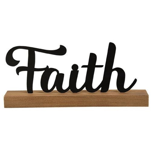 Standing Metal FAITH Sign