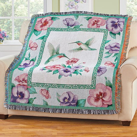 Hummingbird Garden Throw