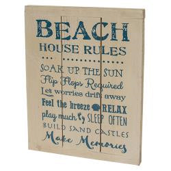 Beach House Rules Sign