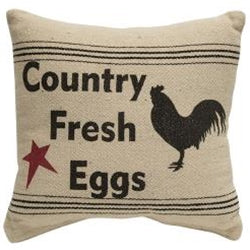 Country Fresh Eggs Pillow