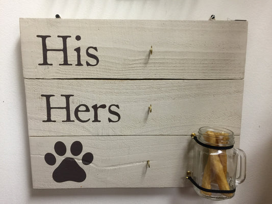 His/Hers Key & Pet Leash Rack