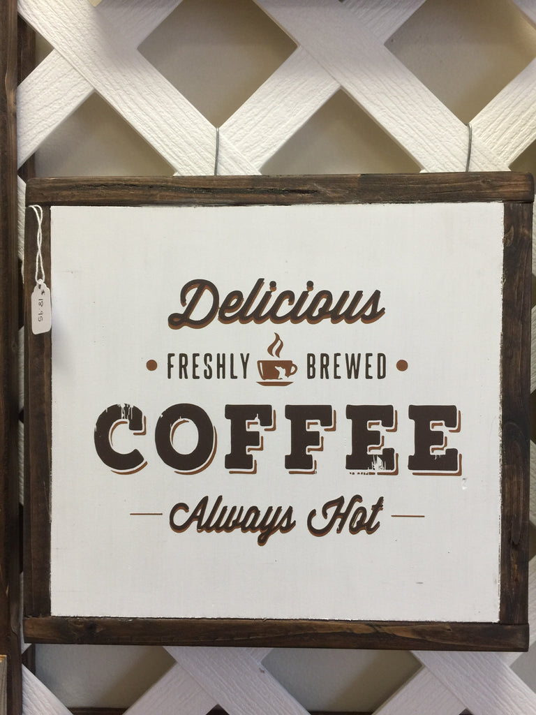 Delicious Coffee Box Sign