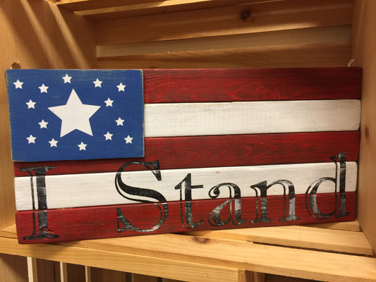Red, White & Blue "I Stand" Blocks