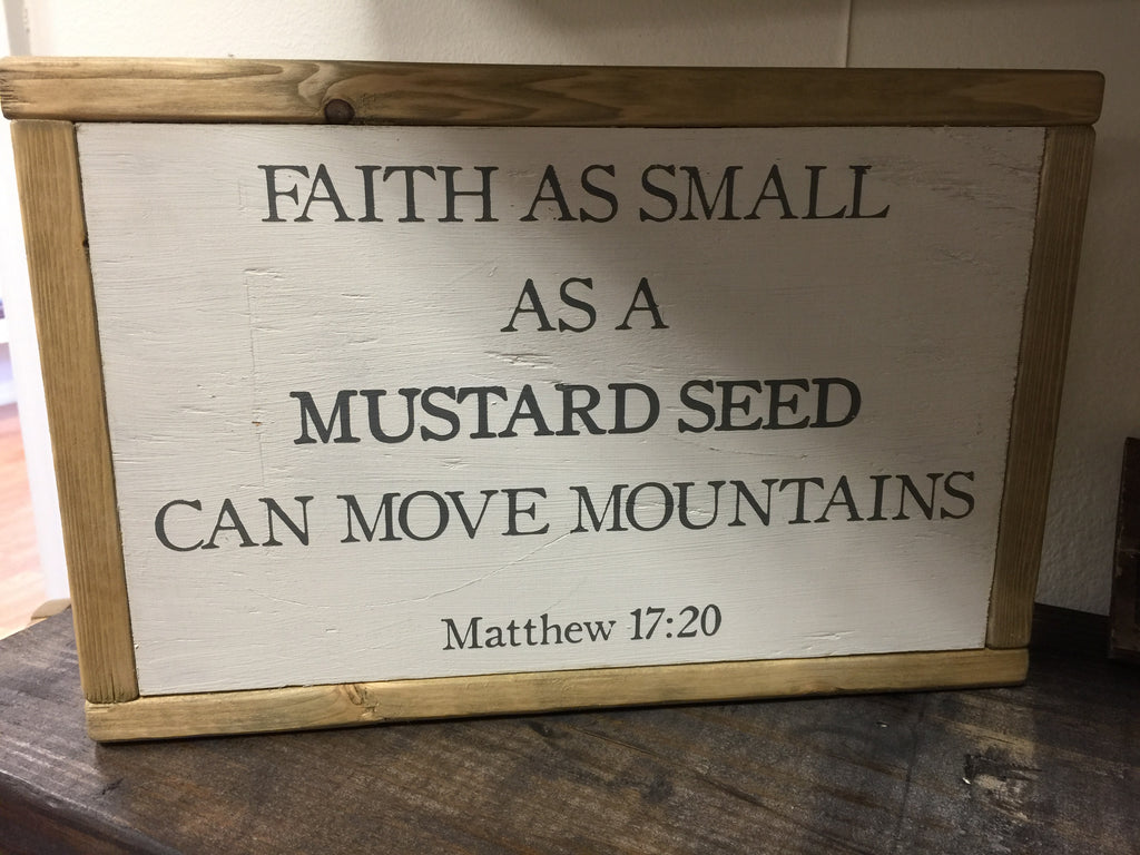 Framed Box Faith As Small As Mustard Seed