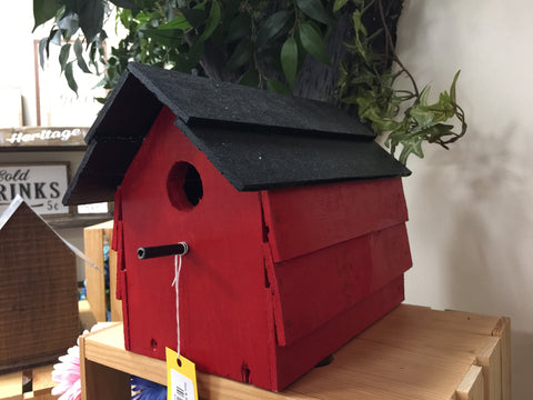 Red & Black Custom Bird House