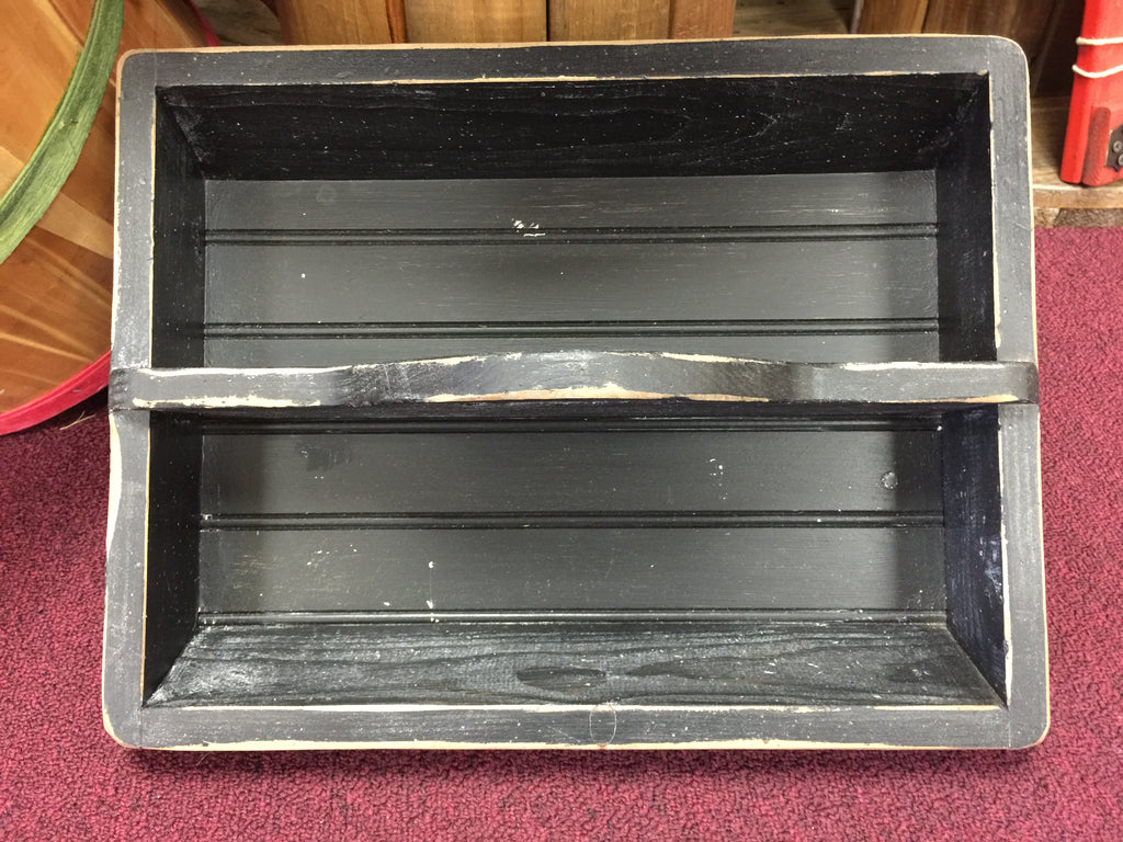 Black Wood Tray with Handle