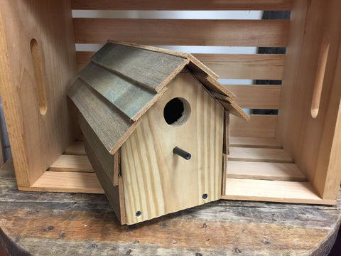 Natural Custom Wood Birdhouse