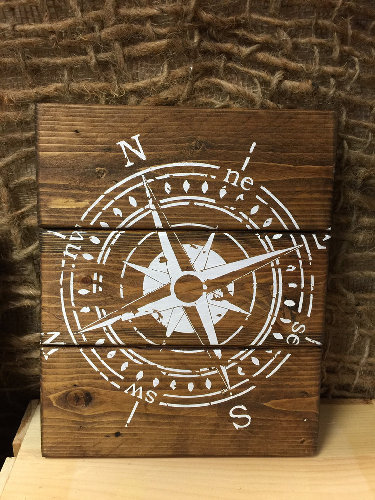 Rustic Compass Sign