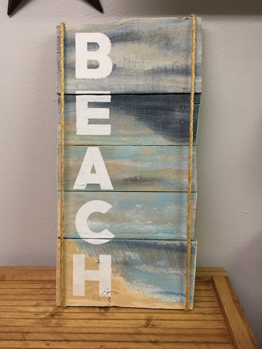 Beach painted sign