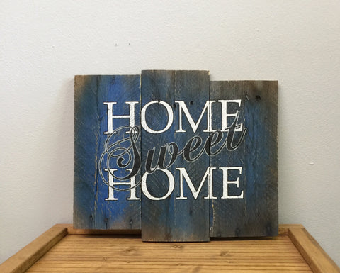Home Sweet Home Sign (Blue)