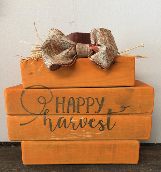 Wood Block Pumpkin