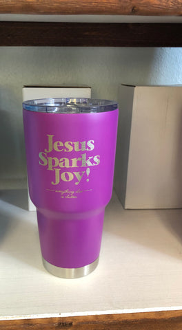 Jesus Sparks Joy Inspirational Tumbler