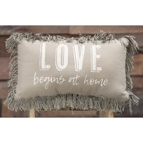 Love Begins At Home Pillow