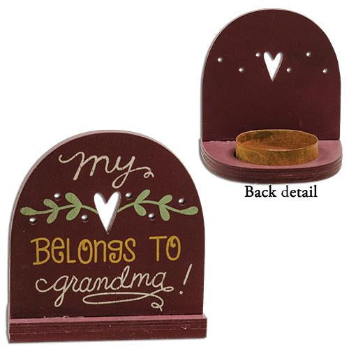 My Heart Belongs To Grandma Tealight Holder