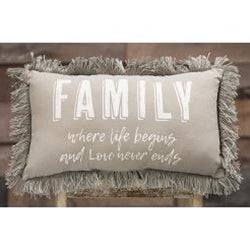 Family Where Life Begins Pillow