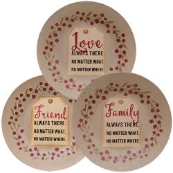 Love, Friend, Family Tag Plate