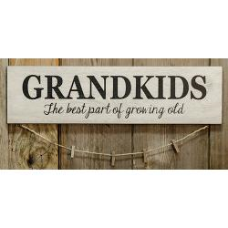 Grandkids Sign w/Clothespins
