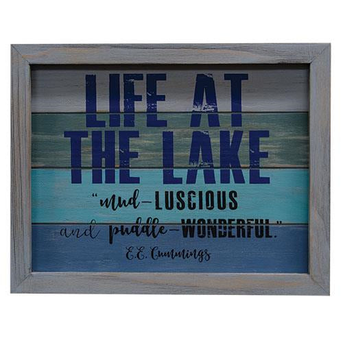 Life At The Lake Sign